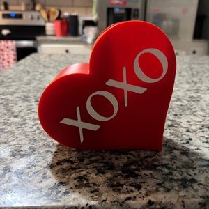 Red Heart-Shaped XOXO bath and body works soap holder